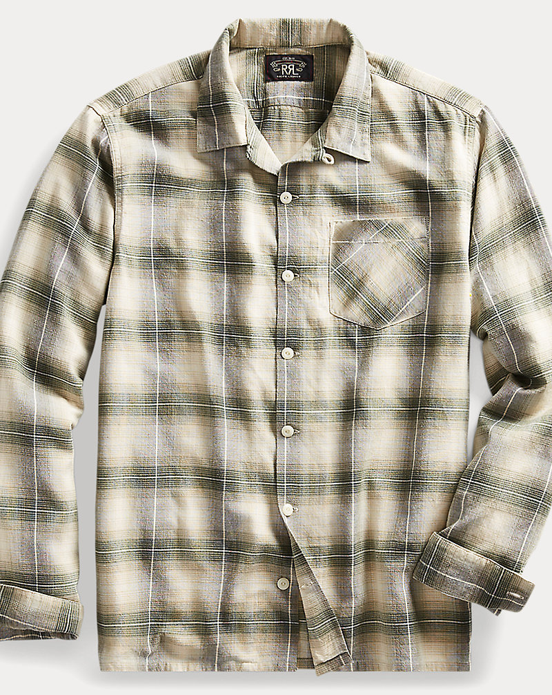 Plaid Cotton-Blend Camp Shirt RRL 1