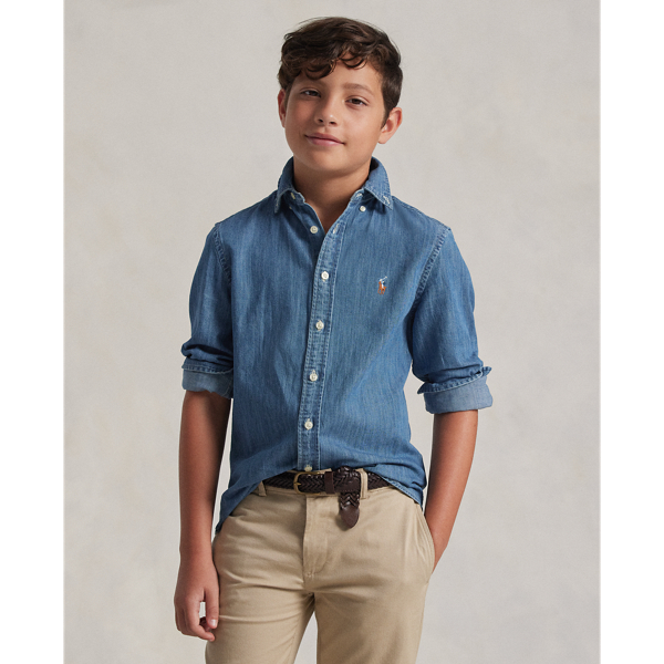 Boys 8-18 Cotton Denim Shirt 1