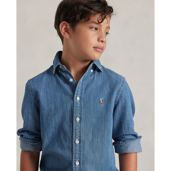 Boys 8-18 Cotton Denim Shirt 5