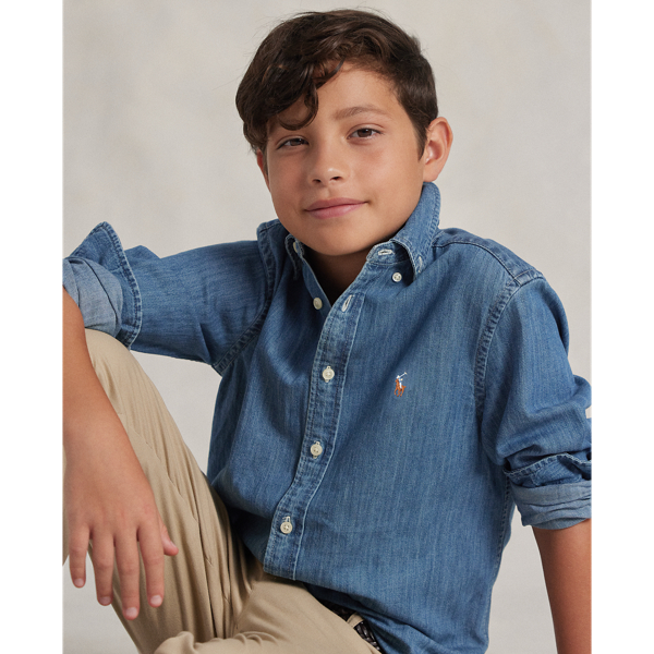 Boys 8-18 Cotton Denim Shirt 6