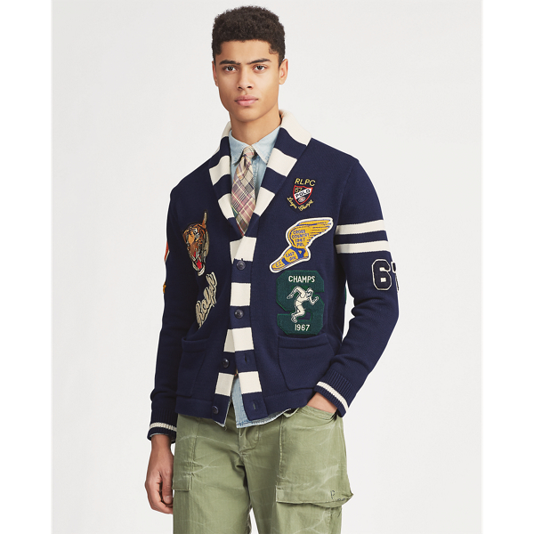 Cotton Letterman Cardigan Polo Ralph Lauren 1