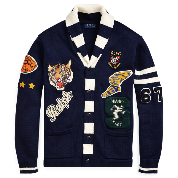 Cotton Letterman Cardigan Polo Ralph Lauren 1