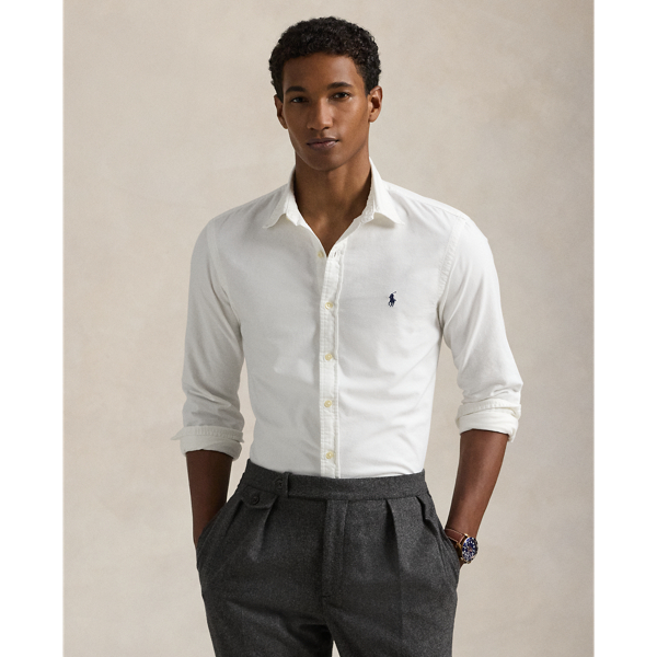 Chemise Oxford cintrée teinte en pièce