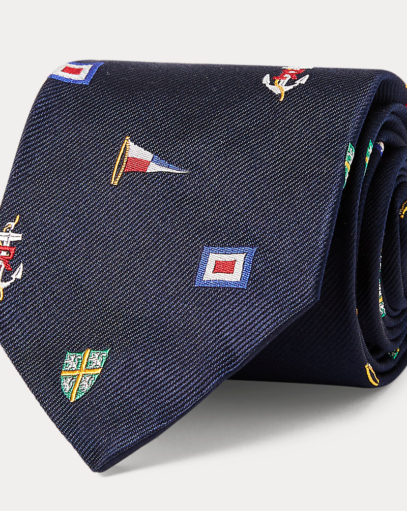 Nautical Silk Narrow Tie Polo Ralph Lauren 1