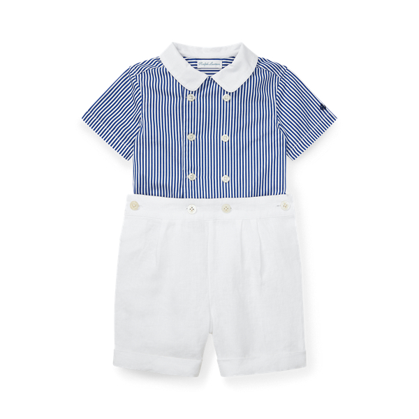 Striped Shirt and Short Set Baby Boy 1