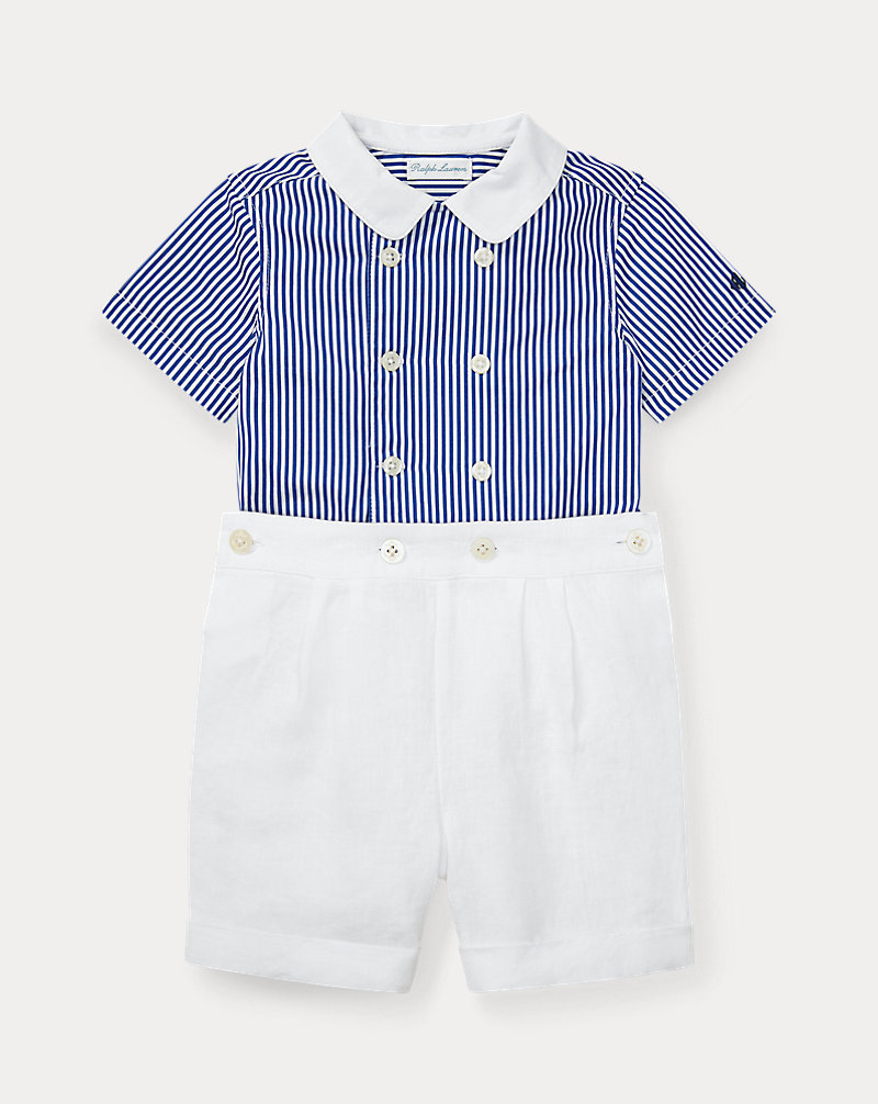 Striped Shirt and Short Set Baby Boy 1