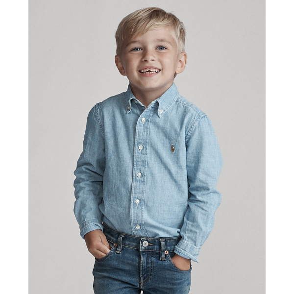 Cotton Chambray Shirt Boys 2-7 1