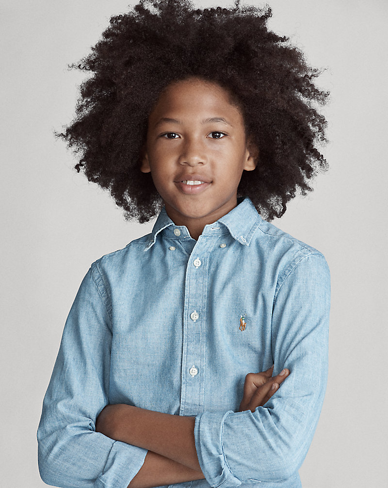 Camisa de cambray de algodón Niños de 6 a 14 años 1