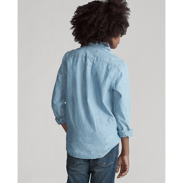 Boys 8-18 Cotton Chambray Shirt 4
