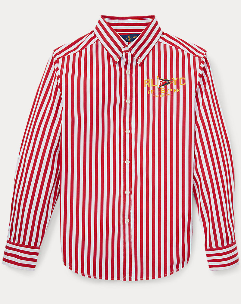 Striped Cotton Poplin Shirt BOYS 6-14 YEARS 1