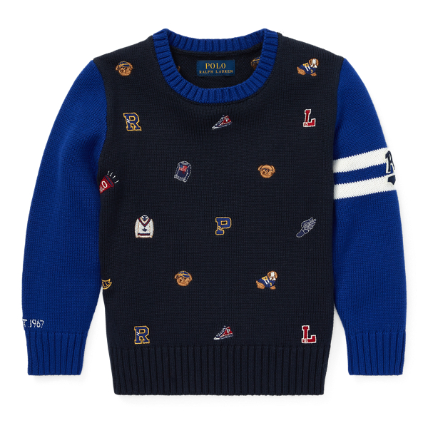 Embroidered Cotton Jumper BOYS 1.5-6 YEARS 1