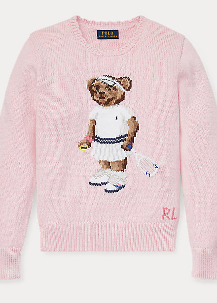 Sitcom Forgiving shepherd Tennis Bear Cotton Jumper for Children | Ralph Lauren® IE
