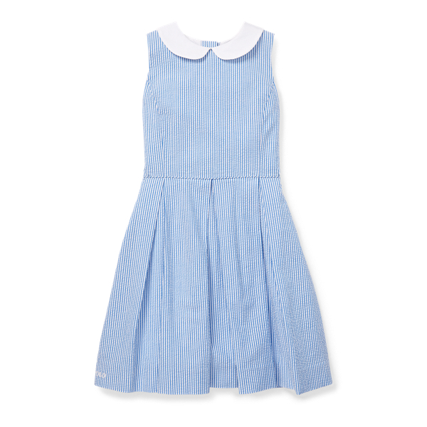 Seersucker Fit-and-Flare Dress GIRLS 7-14 YEARS 1