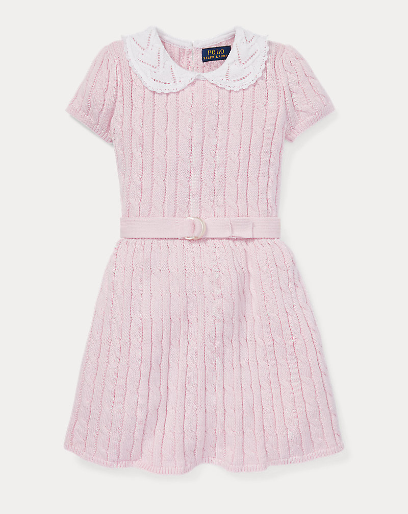 Cable Cotton Jumper Dress GIRLS 1.5-6.5 YEARS 1