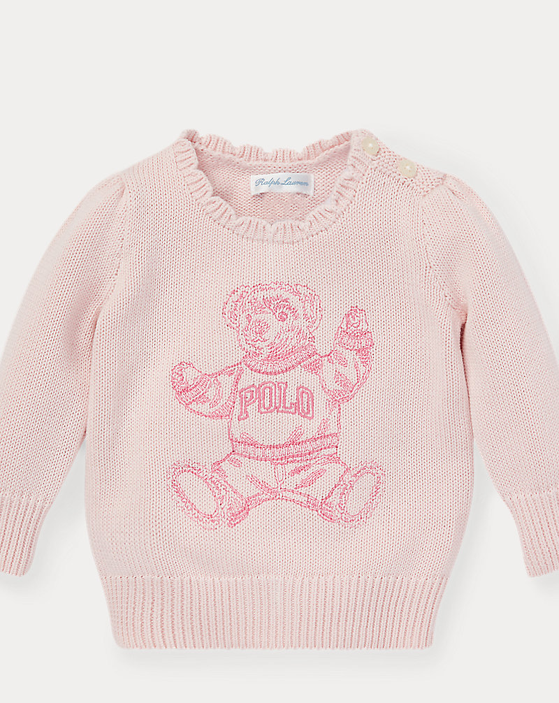Polo Bear Cotton Jumper Baby Girl 1