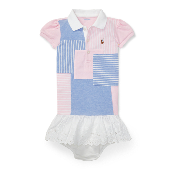 Patchwork Polo Dress & Bloomer Baby Girl 1