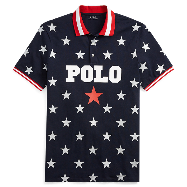 Classic Fit Star Mesh Polo