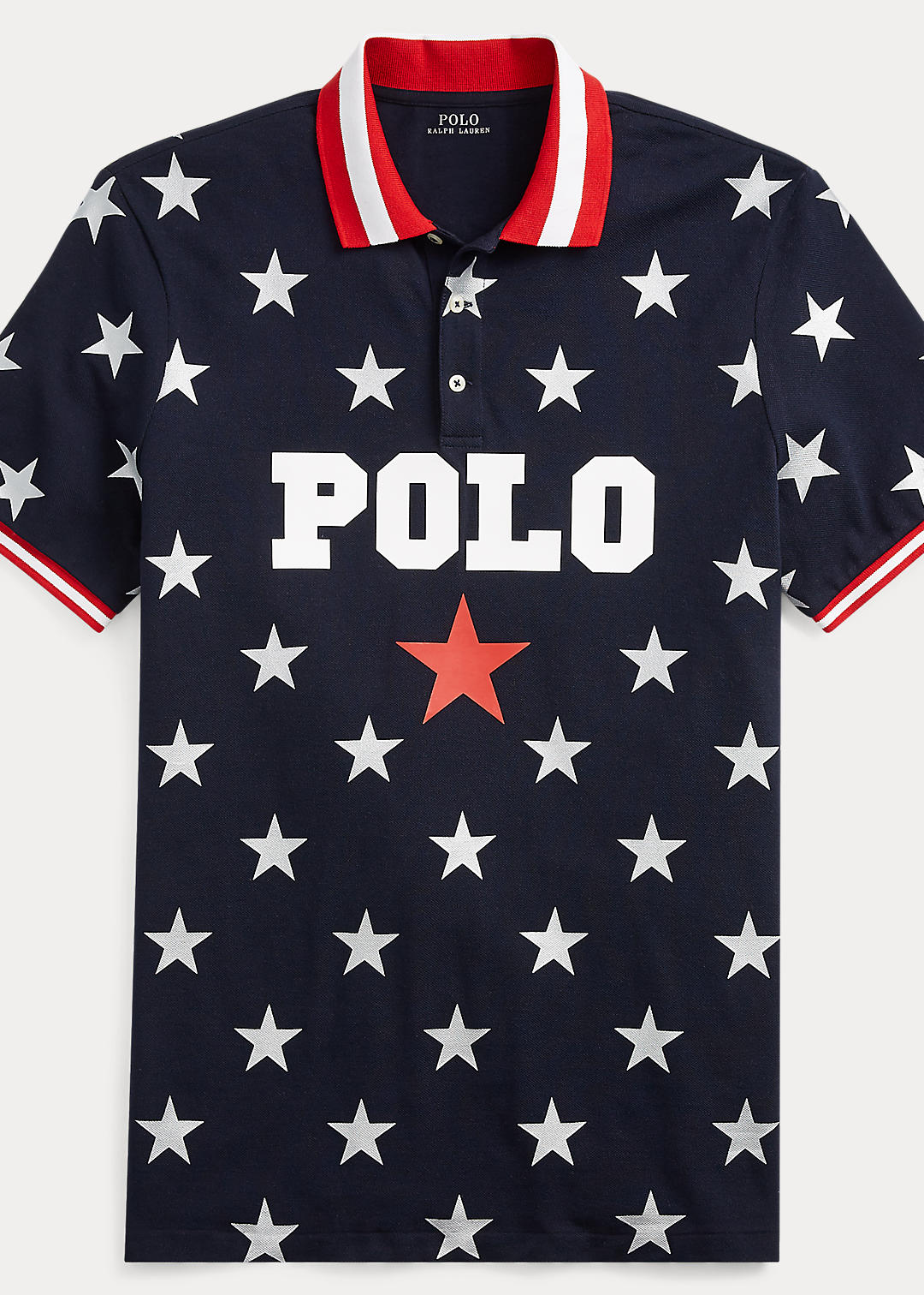 Classic Fit Star Mesh Polo
