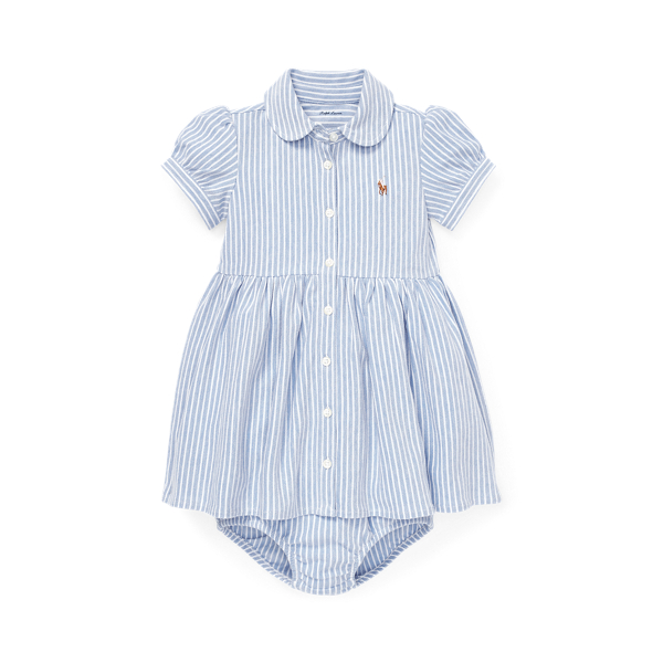 Striped Knit Oxford Dress and Bloomer Baby Girl 1