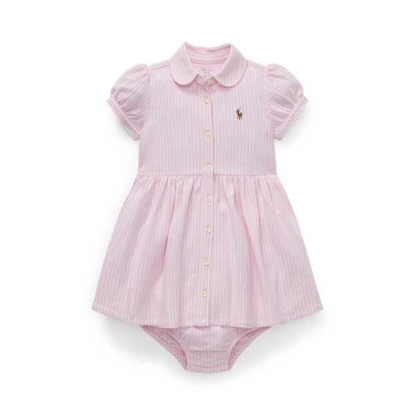 Striped Knit Oxford Dress and Bloomer Baby Girl 1