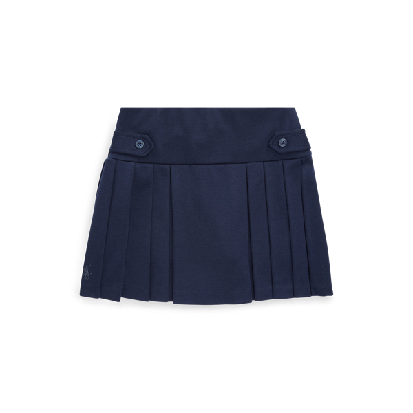 Skort in tessuto ponte a pieghe