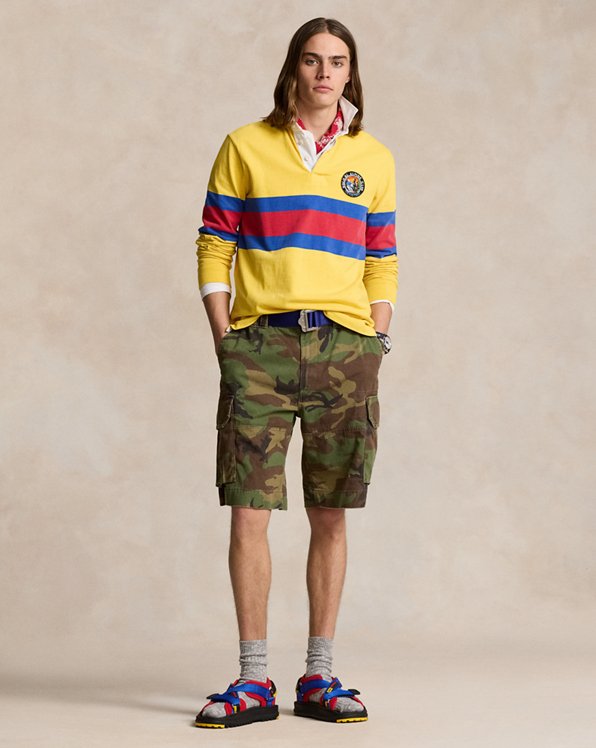 Relaxed-Fit Camouflage-Cargo-Shorts