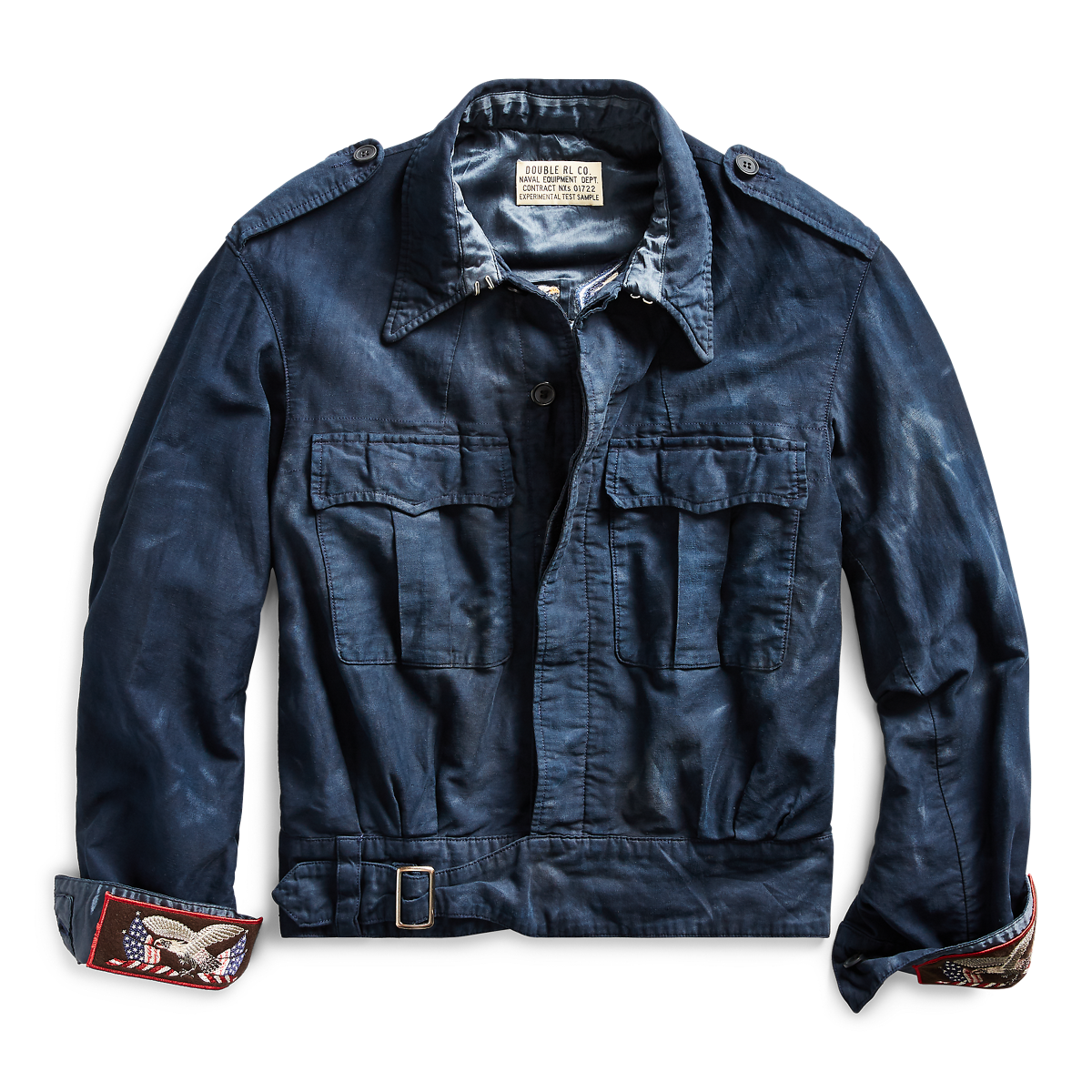 Lauren embroidered deals cotton band jacket