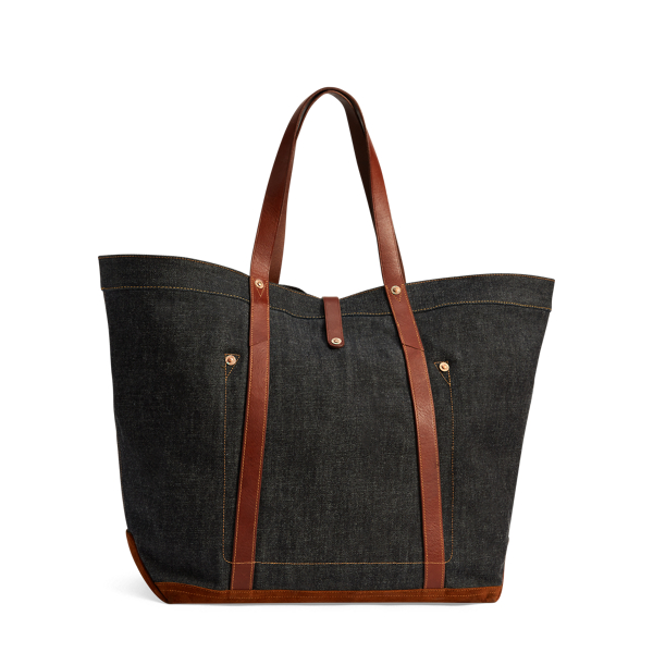 RRL Leather-Trim Denim Tote 3
