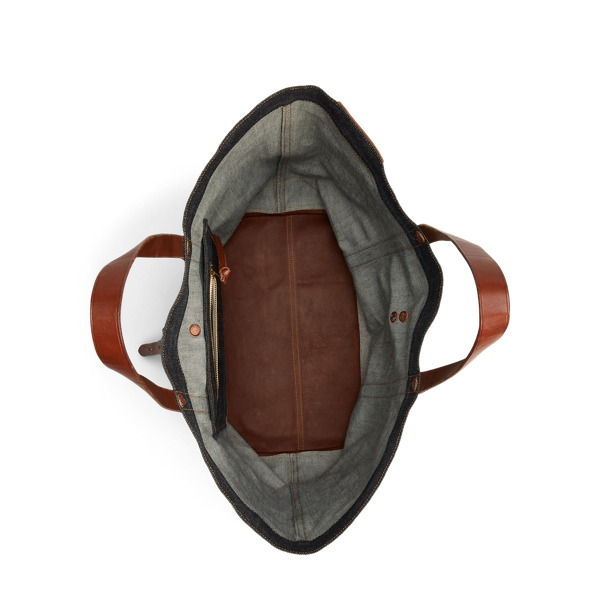RRL Leather-Trim Denim Tote 4