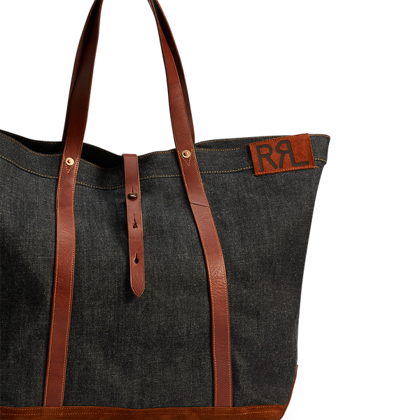 RRL Leather-Trim Denim Tote 5