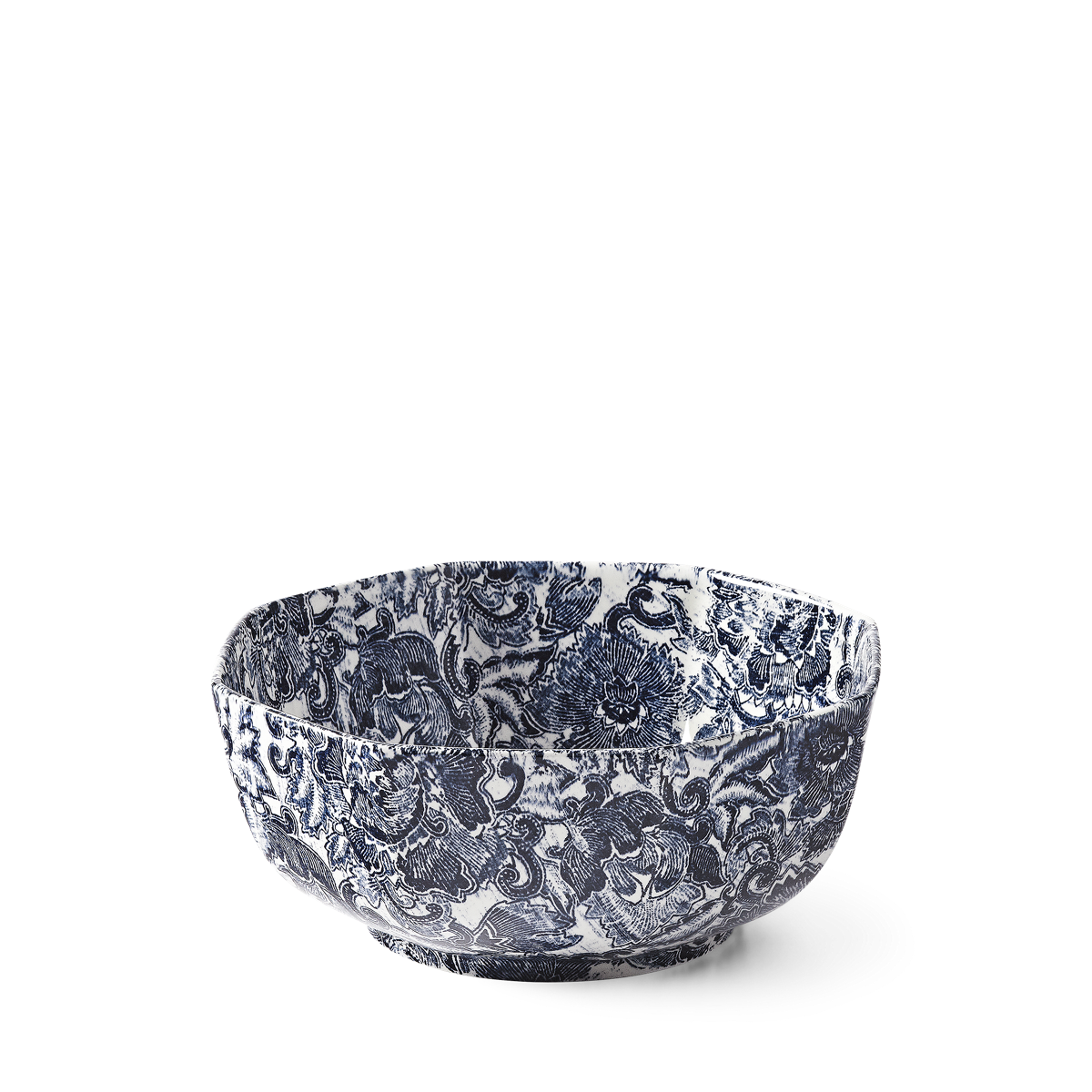 Faded Peony Octagonal Bowl