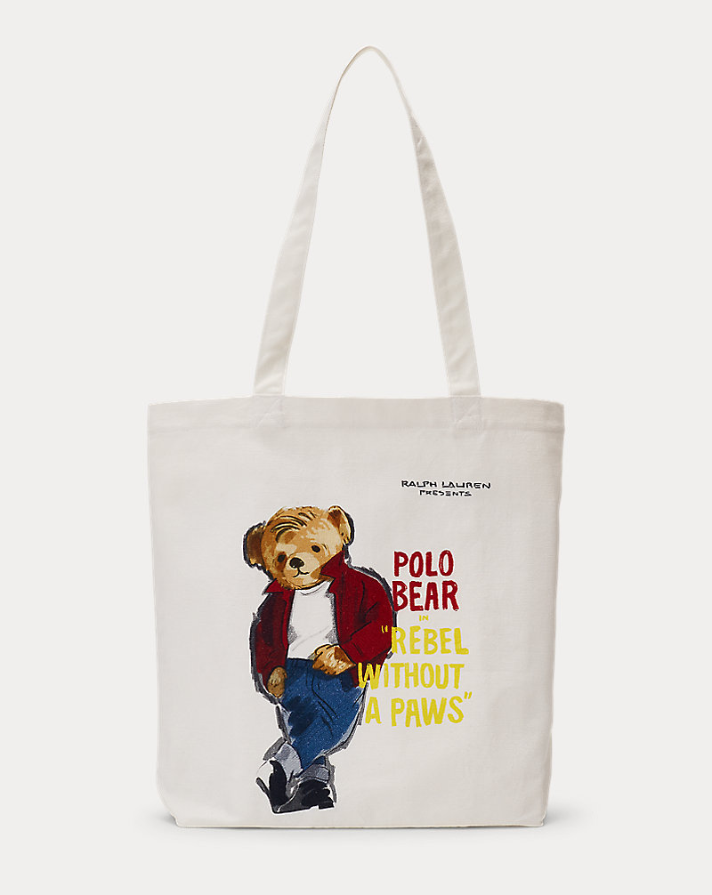 Polo Bear Film Canvas Tote Bag Polo Ralph Lauren 1