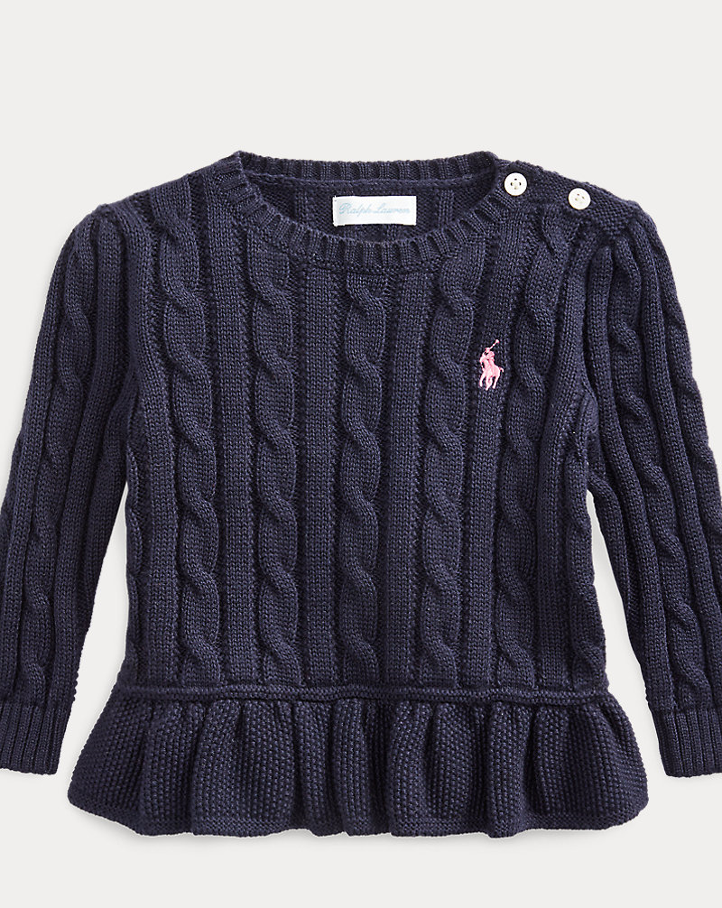 Cable-Knit Peplum Jumper Baby Girl 1