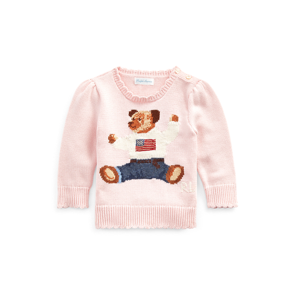 Polo Bear Cotton Jumper Baby Girl 1