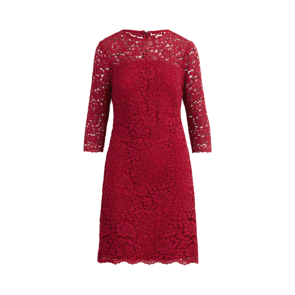 Scalloped-Hem Lace Dress Lauren 1