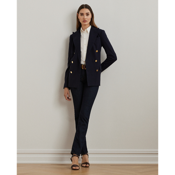 Jean Droit Slim Femme Essentials - Taille Mi-haute, Stretch, 5 Poches