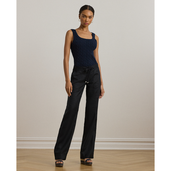 Linen Wide Leg Trouser