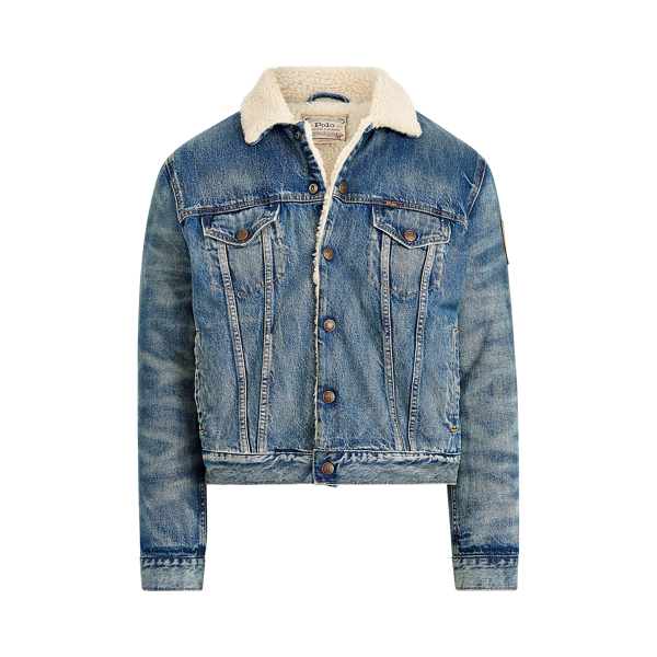 Polo ralph lauren fleece lined deals denim jacket