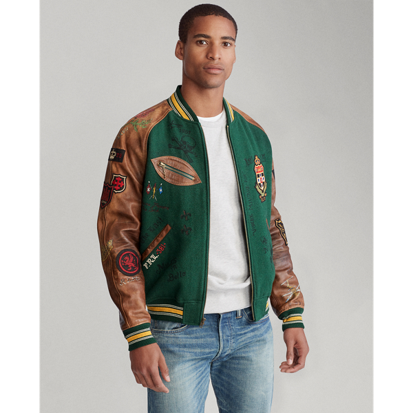 Ralph lauren varsity jacket deals