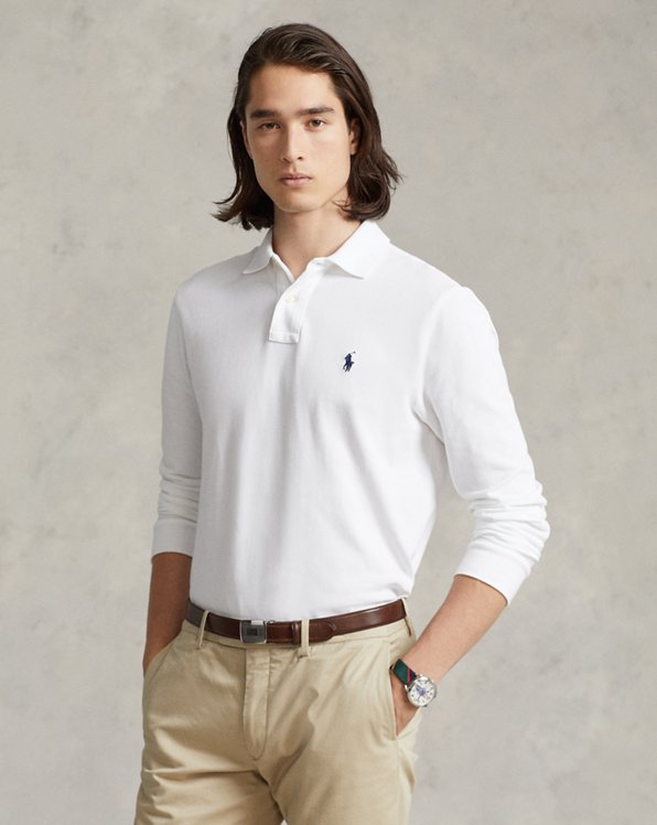 Mesh Long-Sleeve Polo Shirt – All Fits