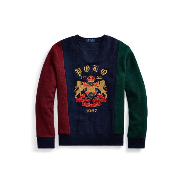 polo ralph lauren crest fleece sweatshirt