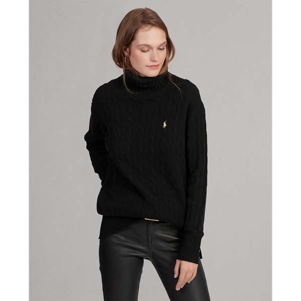 Cable-Knit Roll Neck Jumper Polo Ralph Lauren 1