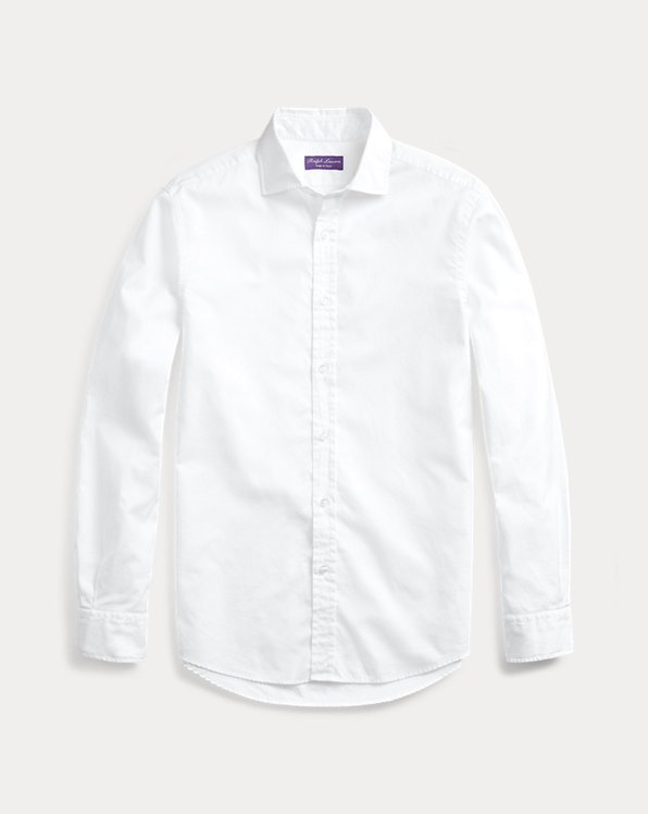 Mens Shirts Ralph Lauren Purple Label Shirts Ralph Lauren Purple Label Checked Cotton Twill Shirt in White for Men 