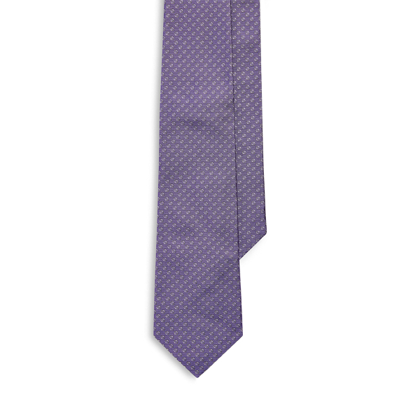 Patterned Silk Tie Purple Label 1