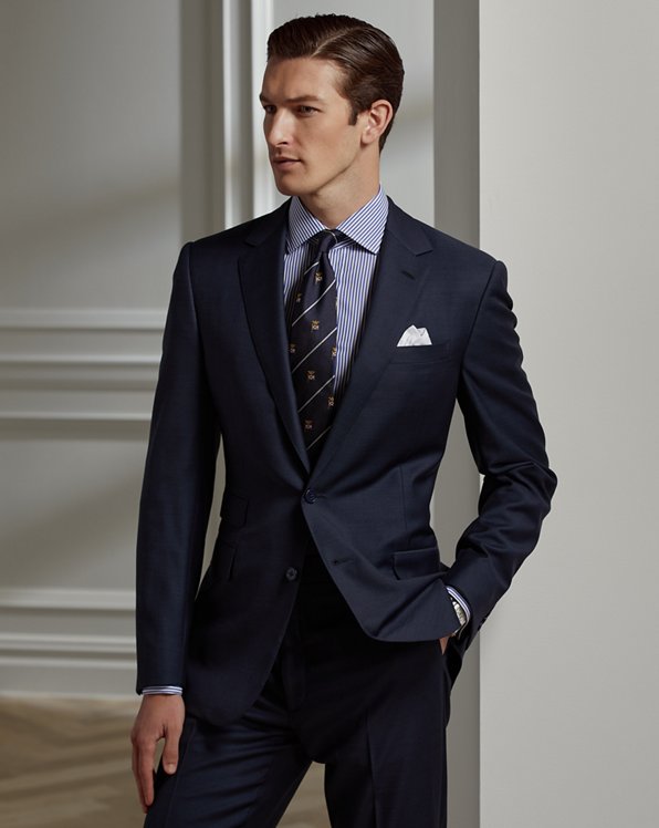 Gregory Hand-Tailored Sharkskin Suit