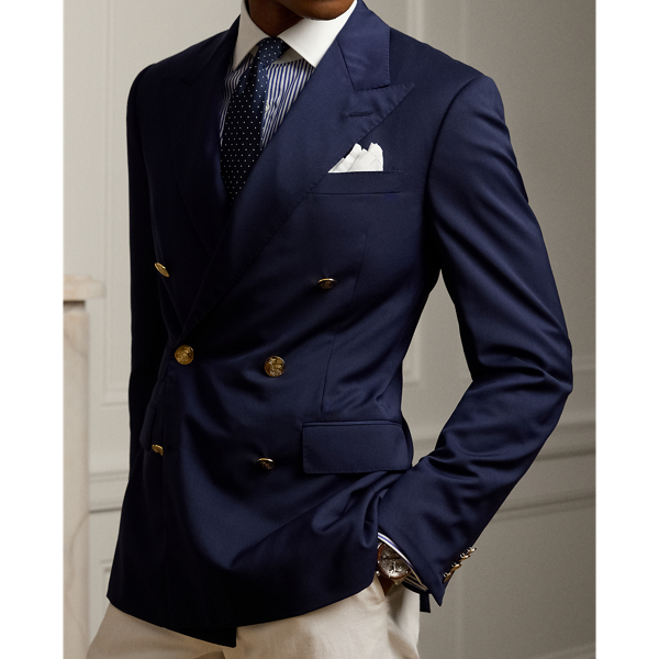 Purple Label Gregory Wool Serge Peak-Lapel Blazer 5