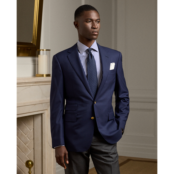 Gregory Wool Serge Notch-Lapel Blazer