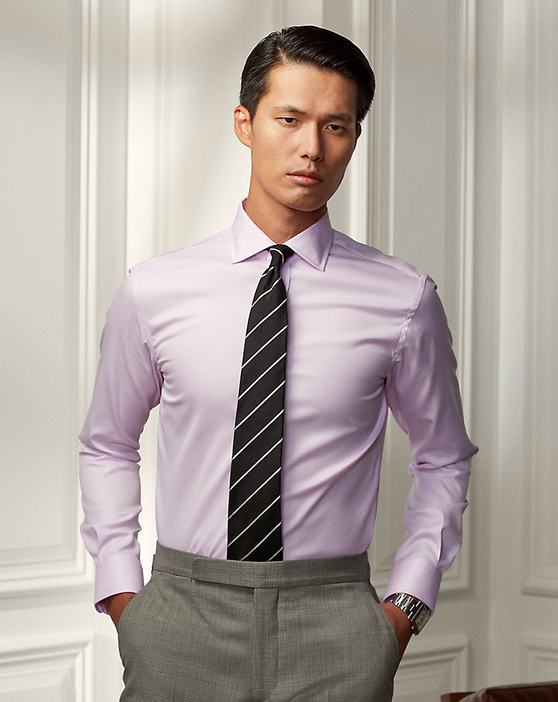 Easy Care Twill Shirt Purple Label 1