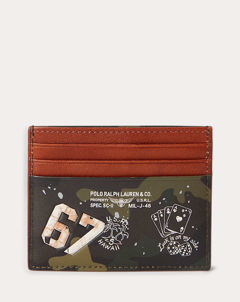 Leather Camo Card Case Polo Ralph Lauren 1