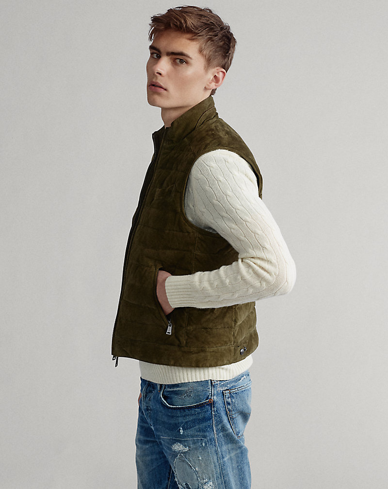 Quilted Suede Gilet Polo Ralph Lauren 1